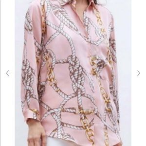 Zara knot chain print long sleeve